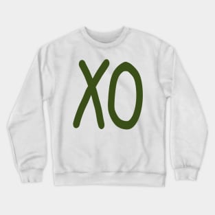 Kiss and hug XO Forest green Crewneck Sweatshirt